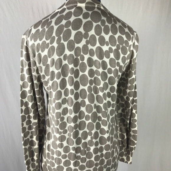 J. Crew Grey & White Polkadot Cardigan Small - Picture 7 of 8